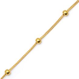 Cadena esfera grande dorada 24