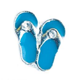 CHARM CHANCLITAS AZULES