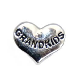 charm corazon plata grandkids