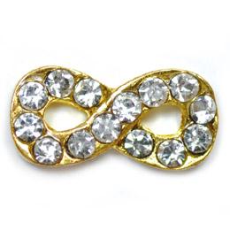 Charm infinito dorado piedras