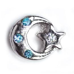 Charm luna y estrella con piedras