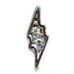 Charm rayo plata piedras