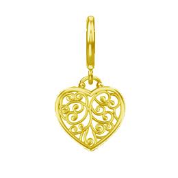 Corazon con Grecas Dorado