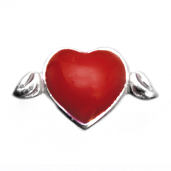 charm Corazon rojo con alas