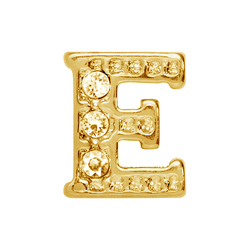 Charm E dorada