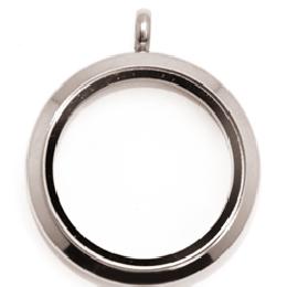 Locket plata grande liso