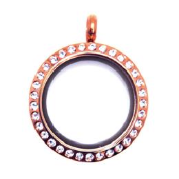 Locket rosa mediano piedras