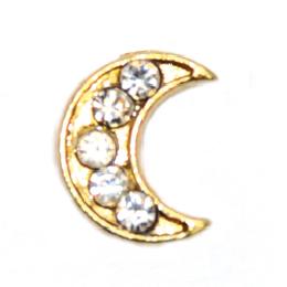 charm Luna Dorada Con Piedras