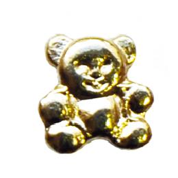Charm oso de peluche dorado