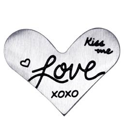 Plate corazon dorado