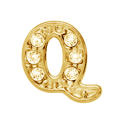 charm Q dorada