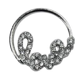 Window plate love con piedras